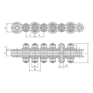 αλυσίδες μεταφοράς με μεγάλους κυλίνδρους