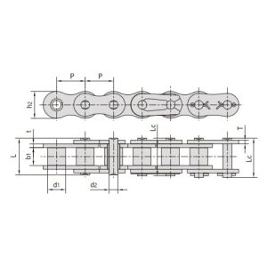 αλυσίδα με κυλίνδρους με επίστρωση dacromet