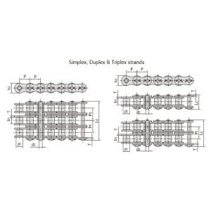 αλυσίδα με κυλινδρικά γρανάζια τύπου cottered για βαριά χρήση