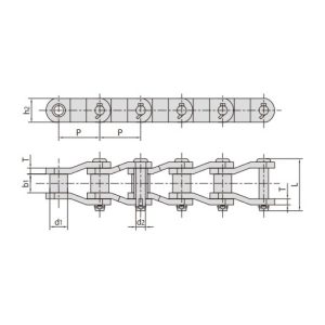 αλυσίδα μετάδοσης βαρέως τύπου με στρογγυλεμένους κρίκους