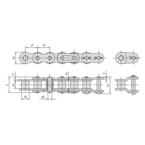 αλυσίδα κυλίνδρων μικρού βήματος από ανοξείδωτο χάλυβα