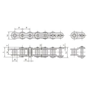 αλυσίδα κυλίνδρων μικρού βήματος από ανοξείδωτο χάλυβα
