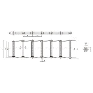 συγκολλημένη κατασκευή καμπύλη αλυσίδα πλακών