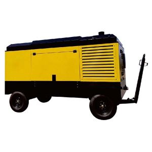 ρυμουλκούμενος πετρελαιοκίνητος περιστροφικός κοχλιοφόρος αεροσυμπιεστής