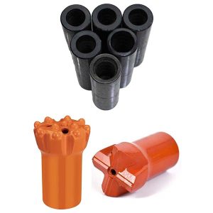 Ακροφύσιο με σπείρωμα T38 και κουμπί ανάκλησης με εσοχή στο κέντρο